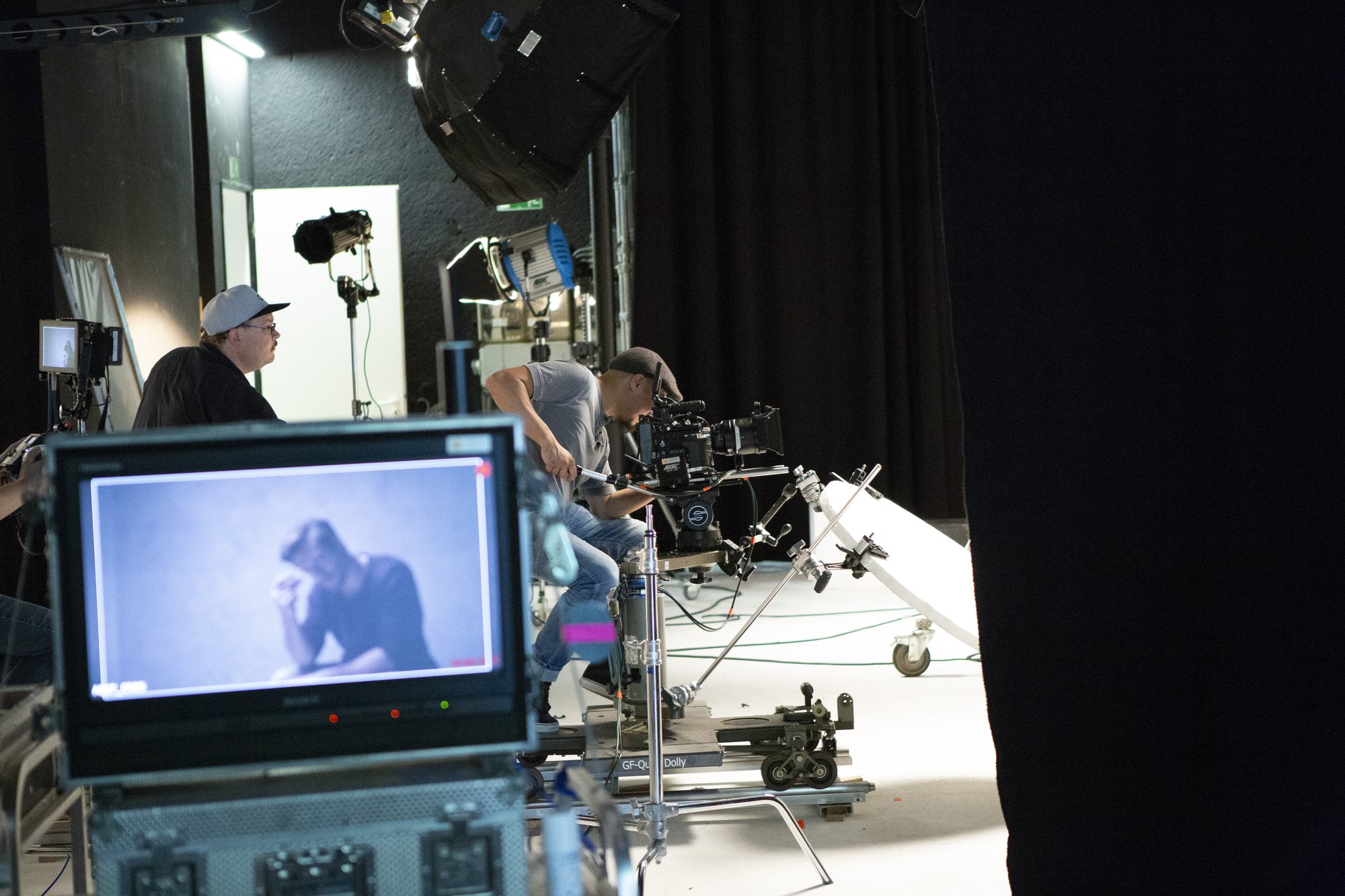 BTS-Setup mit Sony-Monitor am Sennheiser-Set